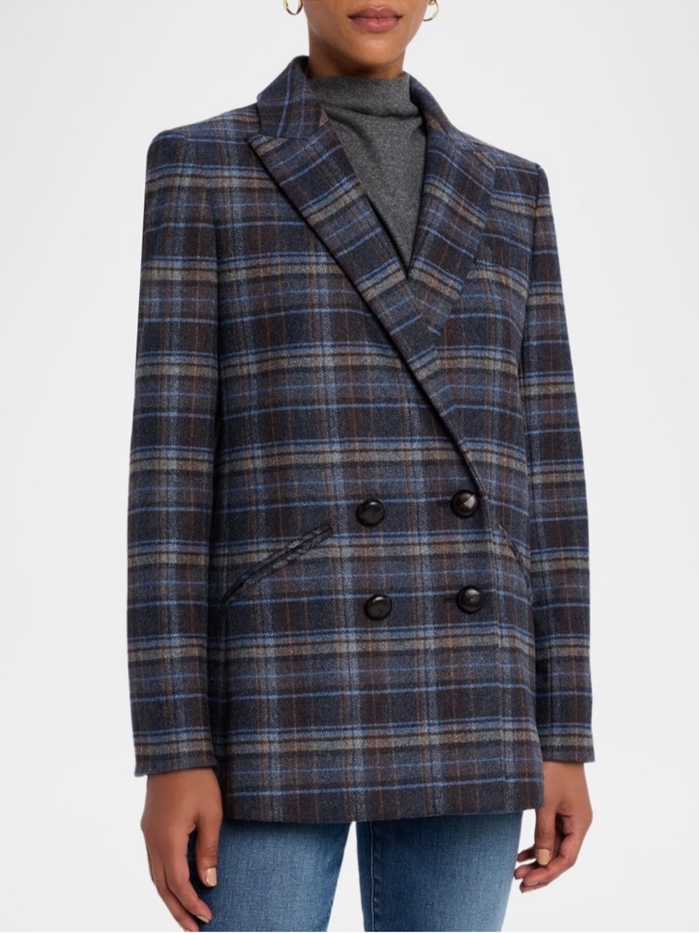 Veronica Beard Oria Plaid Dickey Jacket
